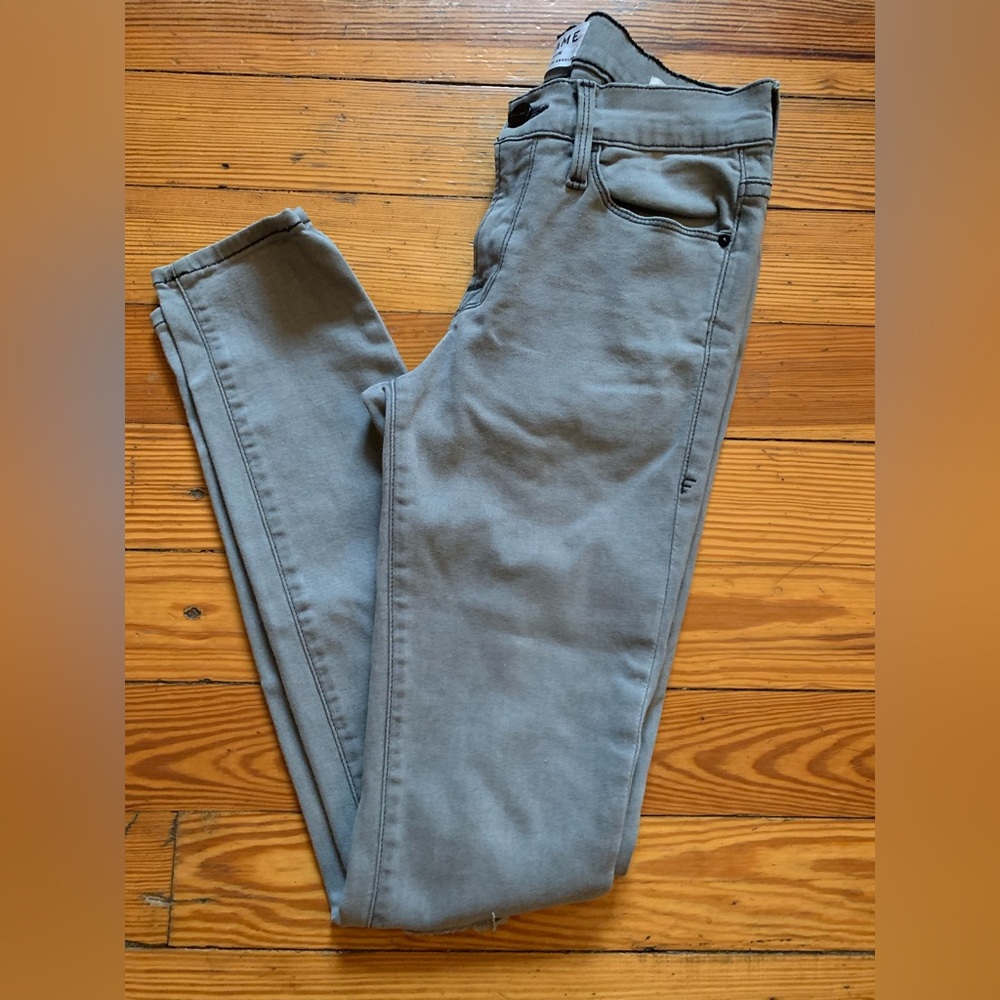 Frame Denim Grey LeSkinny de Jeanne Distressed Jeans Size 27 👖 - Picture 4 of 8